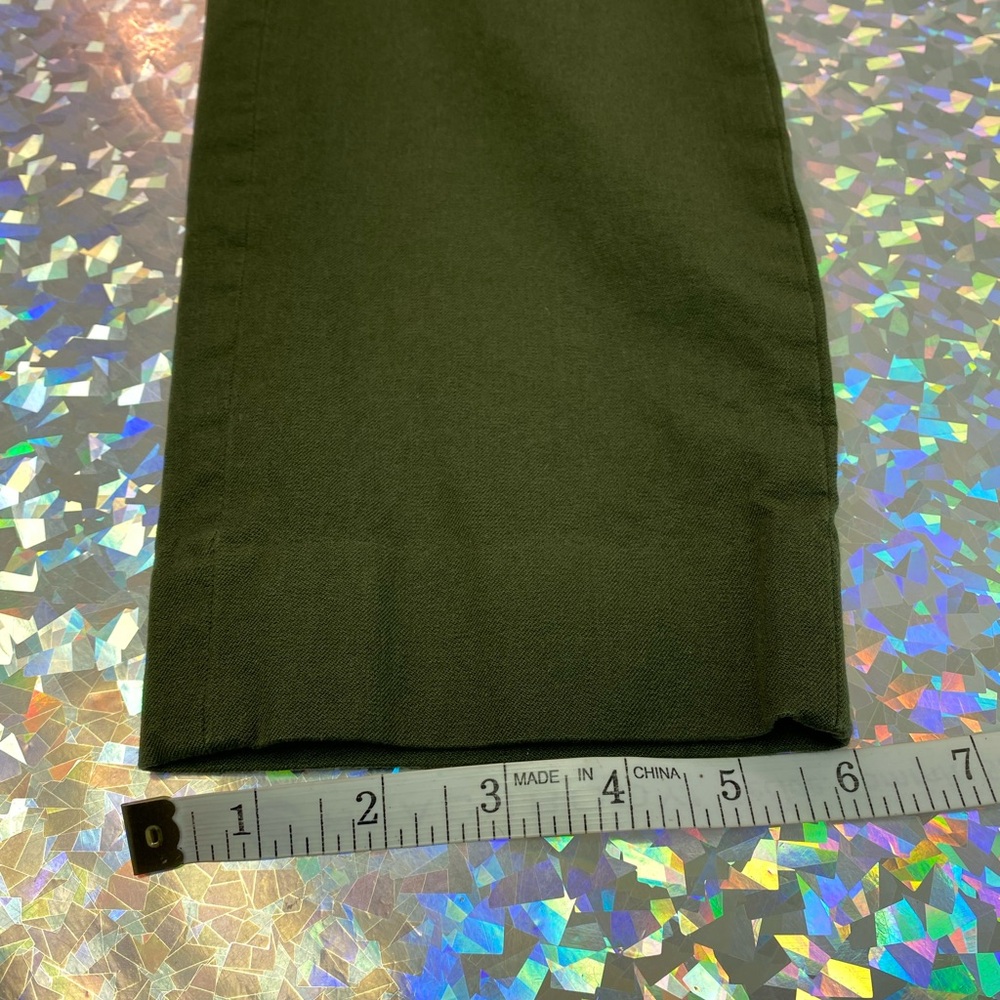 Banana Republic Mid Rise Sloan Trouser Pants Olive Green Preppy Classy Chic 10 - Picture 6 of 10